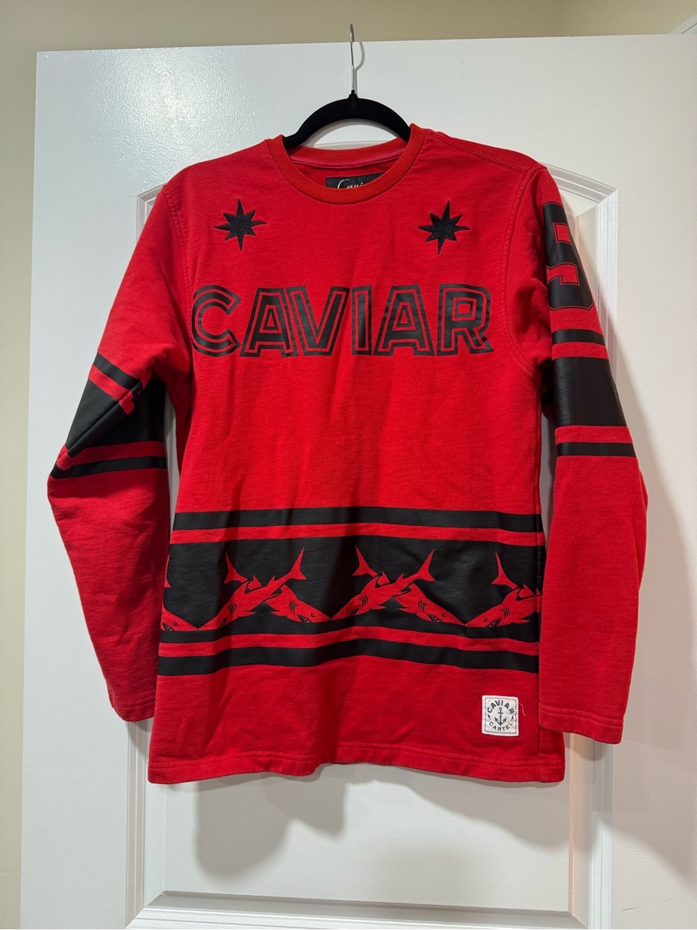 Red Graphic Long-Sleeve Sweatshirt